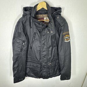 Khujo Noah II XL Black Coated Cotton Jacket Urban Military Utility Parka
